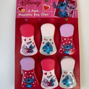 Disney Stitch Pink and Red Bag Clips